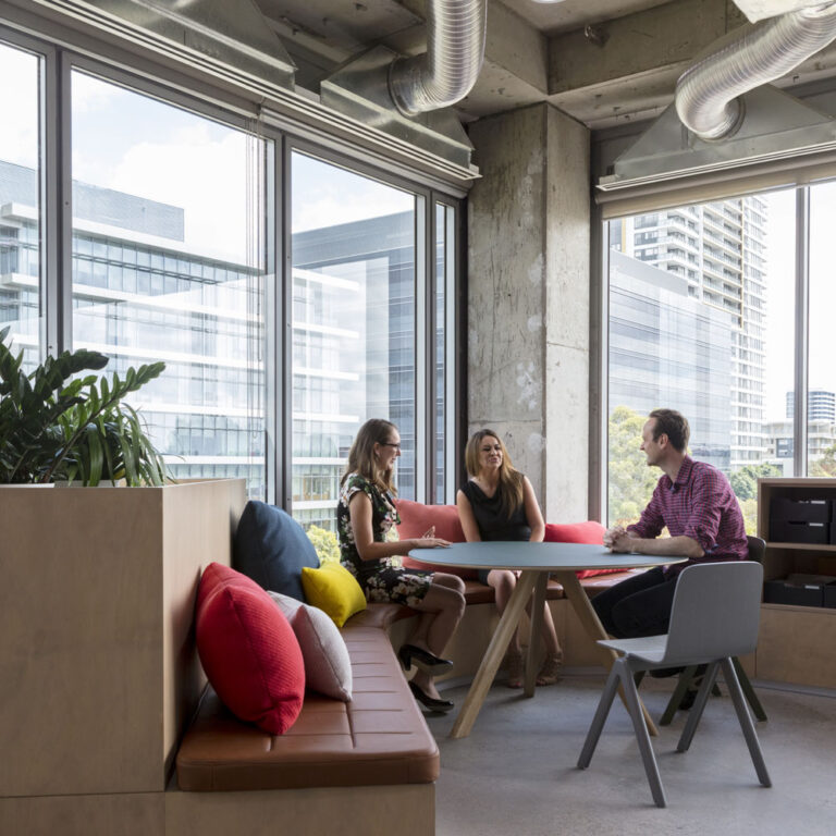 Breakout space in a Frasers Property Australia workplace